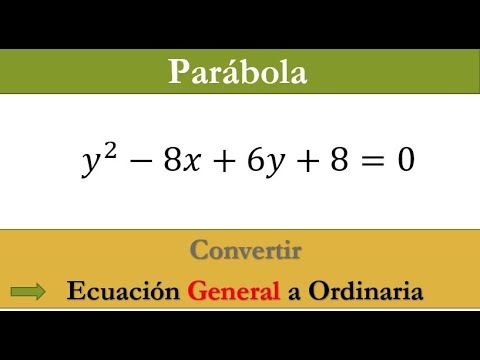 Cómo escribir la ecuación ordinaria de una parábola