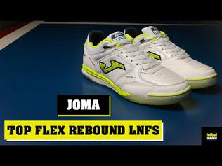Zapatillas futsal Joma Top Flex LNFS IN blanca amarilla
