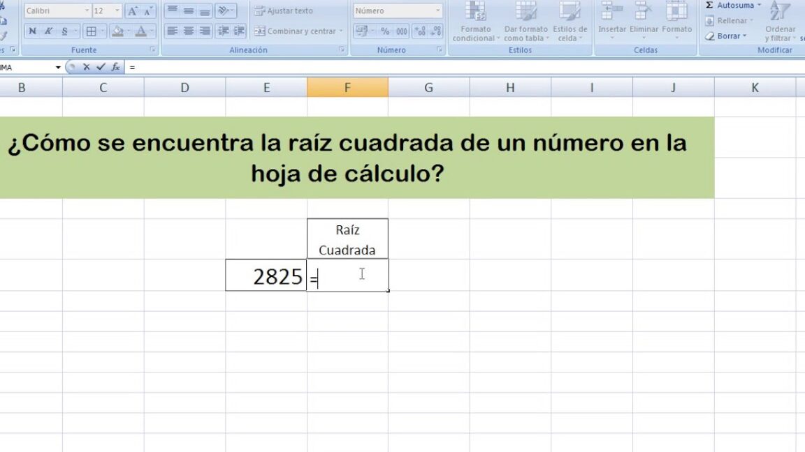 Cómo calcular la raíz cuadrada en Excel: paso a paso