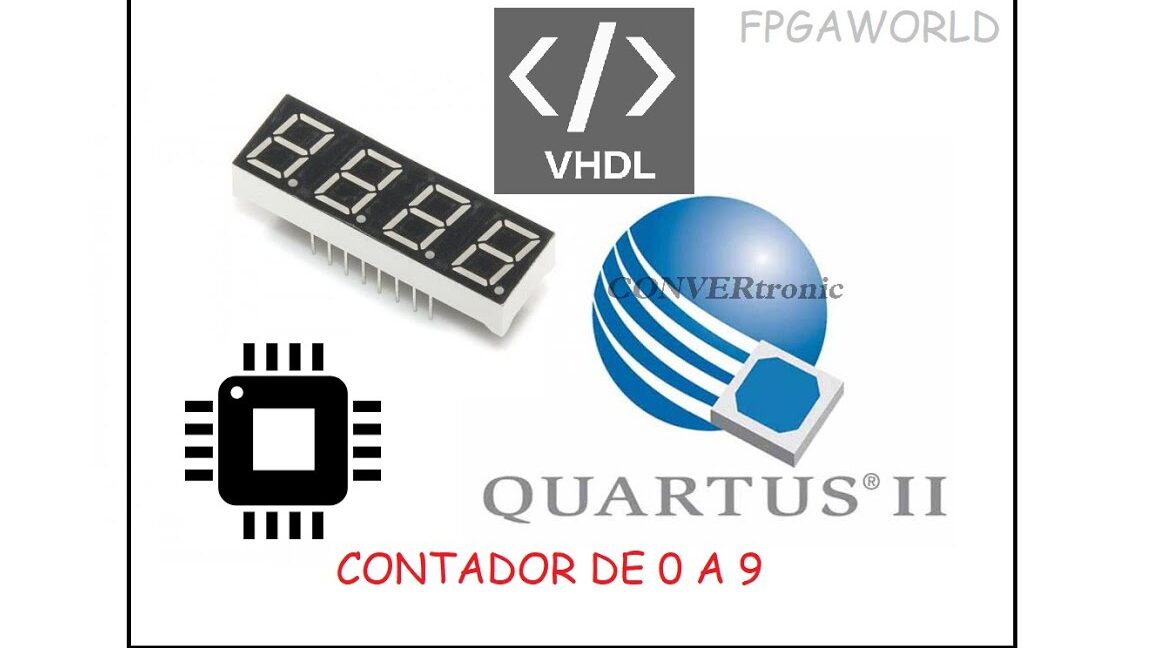 Implementación de contador de 0 a 9 en VHDL