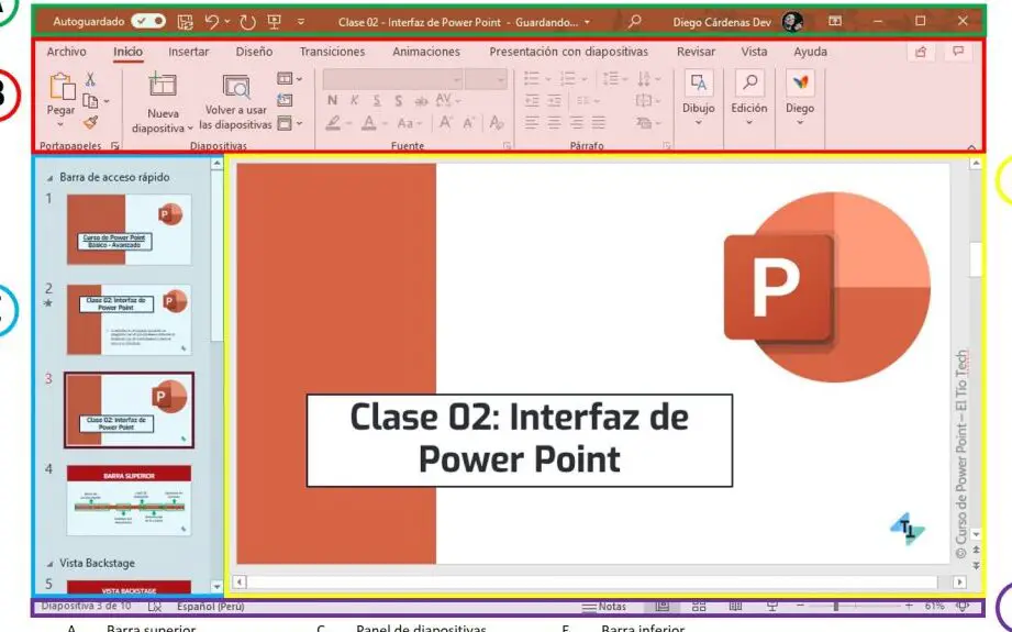 Mejora tus presentaciones con los elementos de la interfaz de PowerPoint