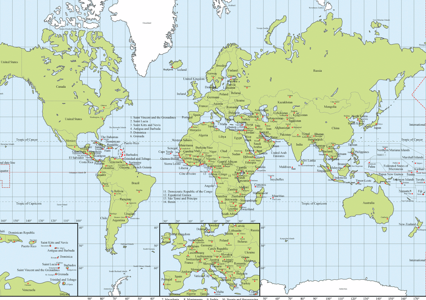 Mapa global con coordenadas de latitud y longitud: Navegando el mundo